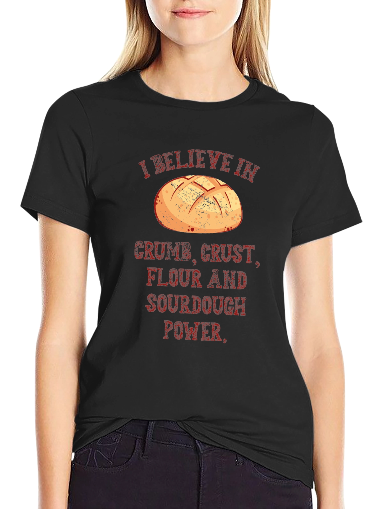 Sourdough Power T-Shirt - Crumb Crust Flour Believer Tee