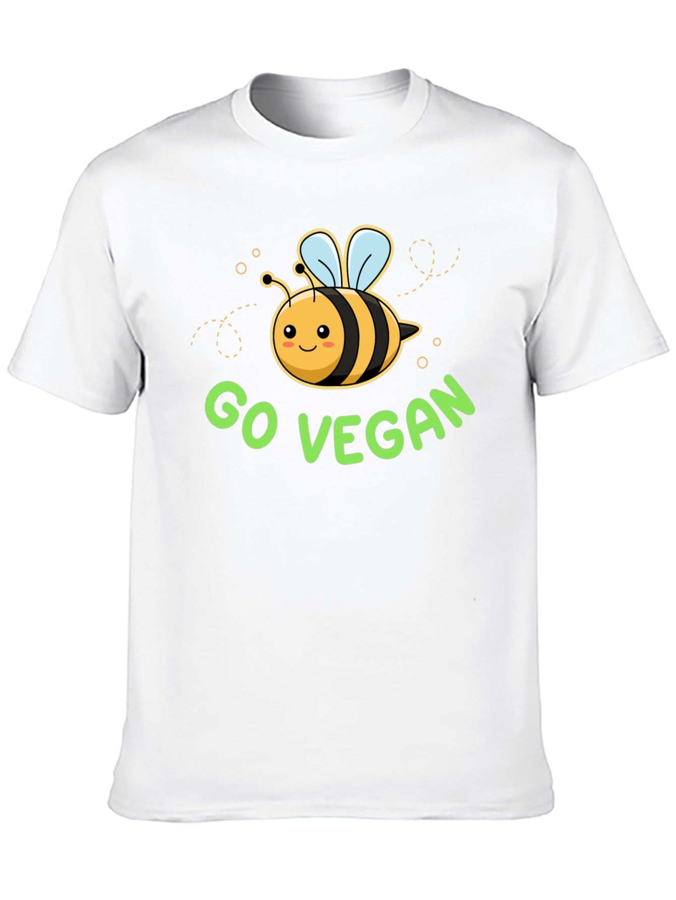 Go Vegan Bee Graphic T-Shirt