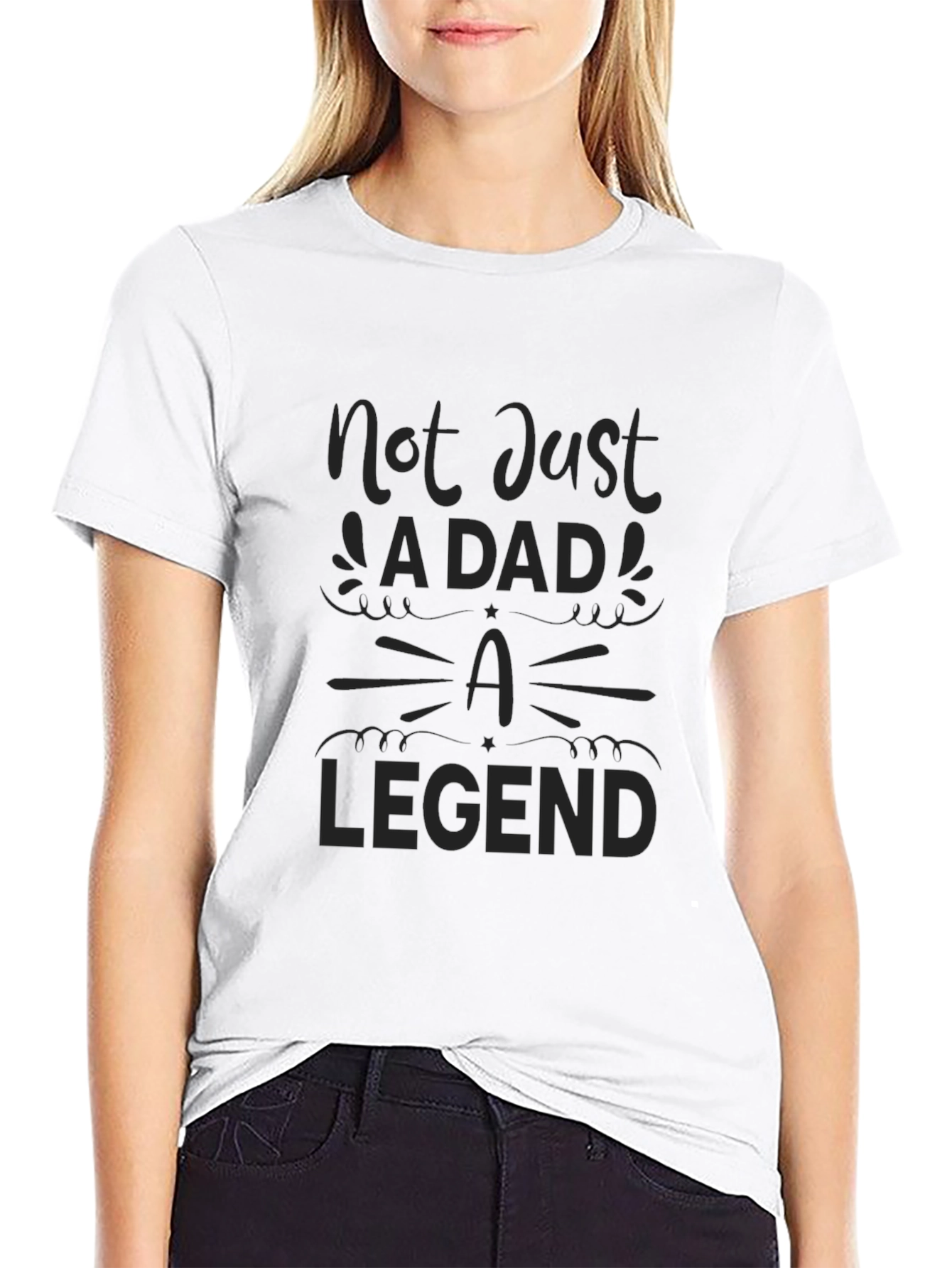 Dad Legend T-Shirt - Black Graphic Tee