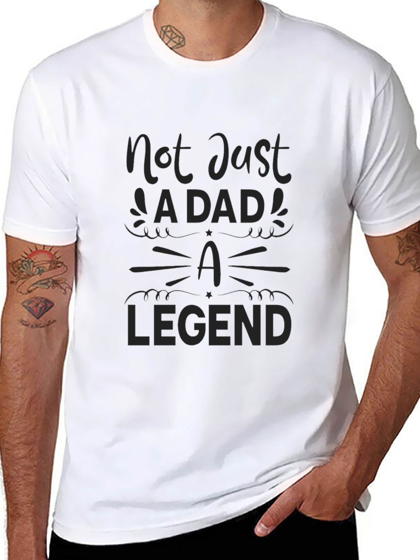 Dad Legend T-Shirt - Black Graphic Tee