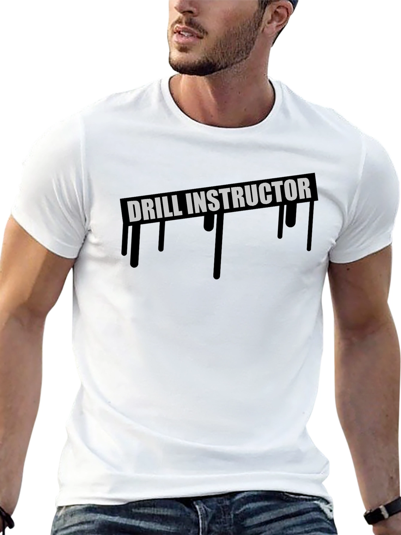Drill Instructor Graphic T-Shirt - Black