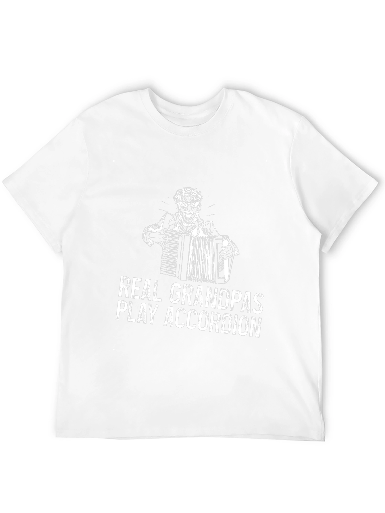 Real Grandpas Play Accordion Black T-Shirt