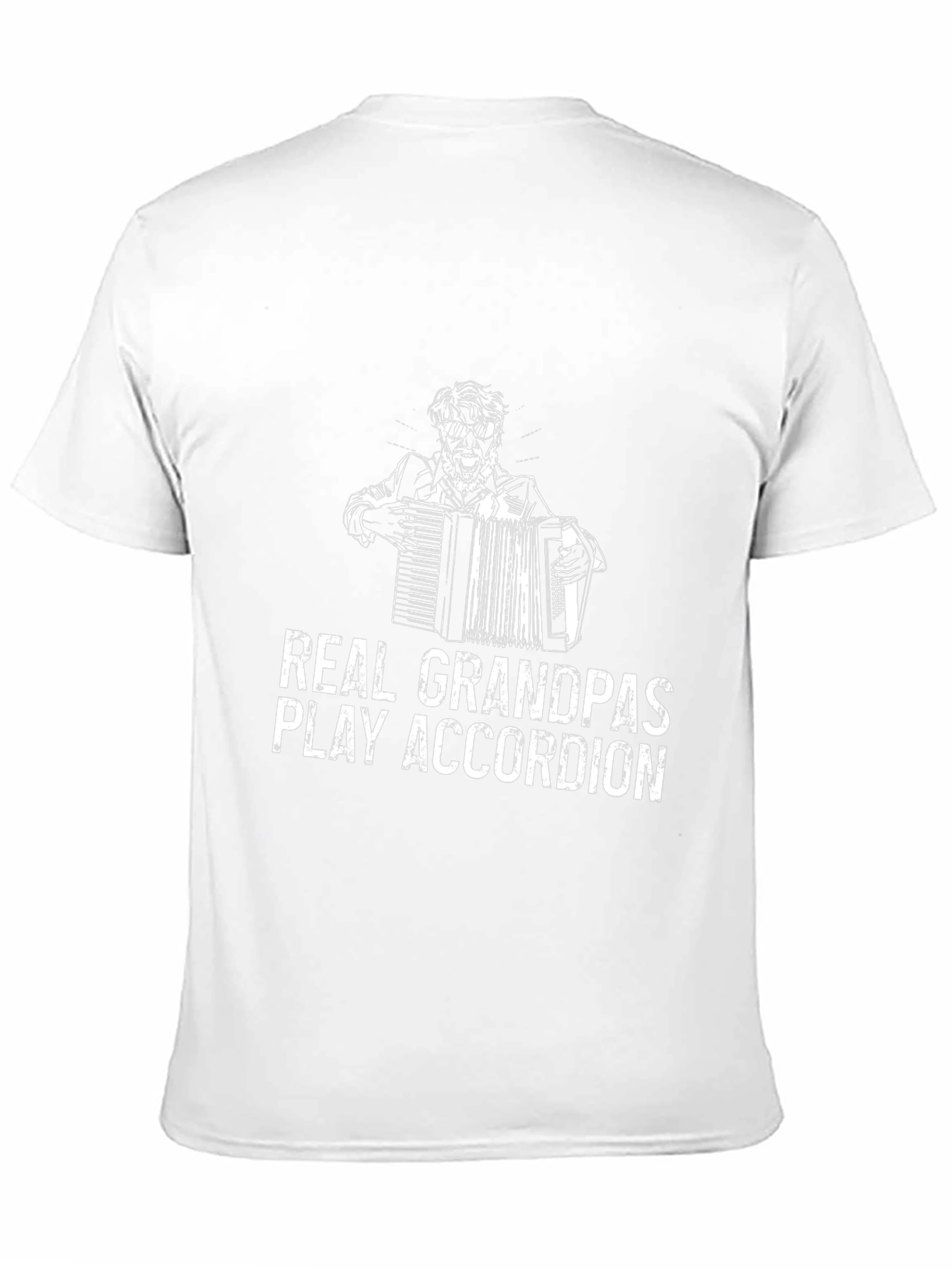 Real Grandpas Play Accordion Black T-Shirt