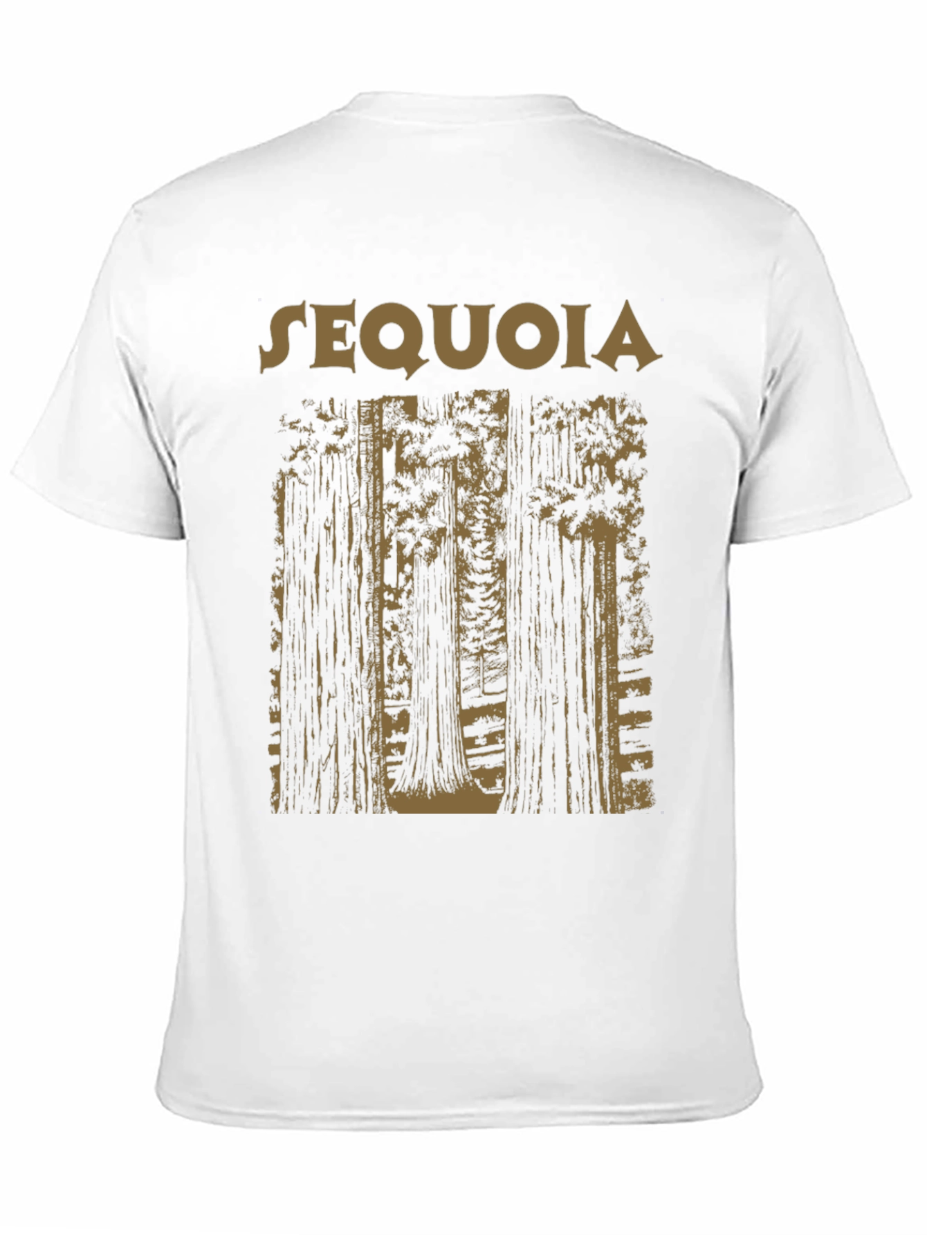 Sequoia Forest Graphic Tee - Black Cotton T-Shirt