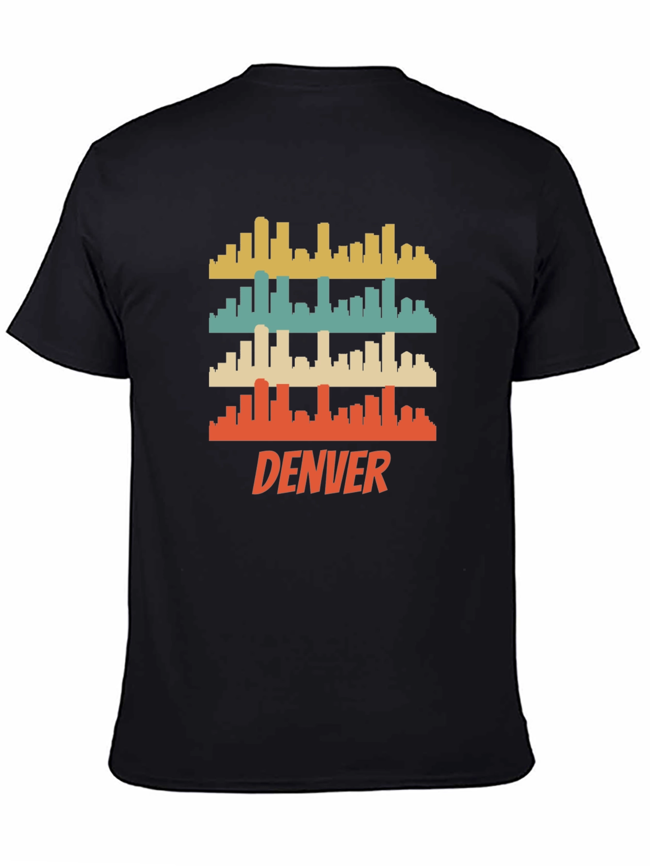 Retro Denver Skyline Graphic T-Shirt