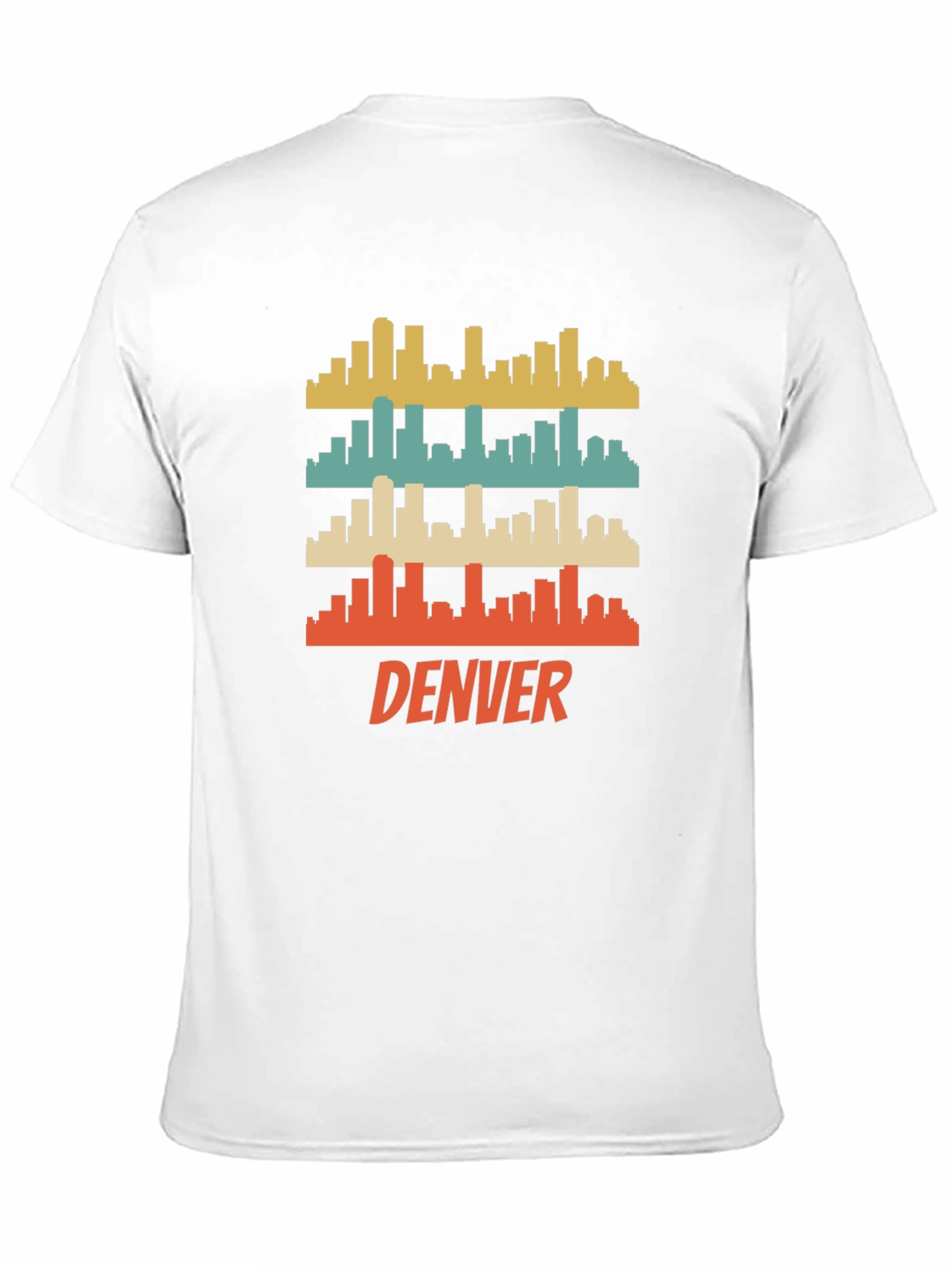 Retro Denver Skyline Graphic T-Shirt