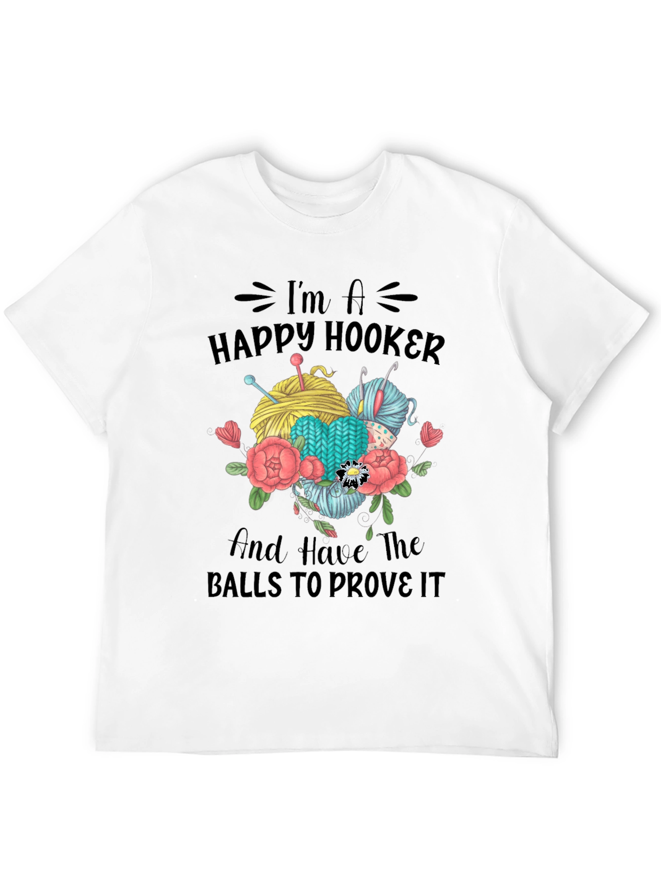Happy Hooker T-Shirt Funny Crochet Tee
