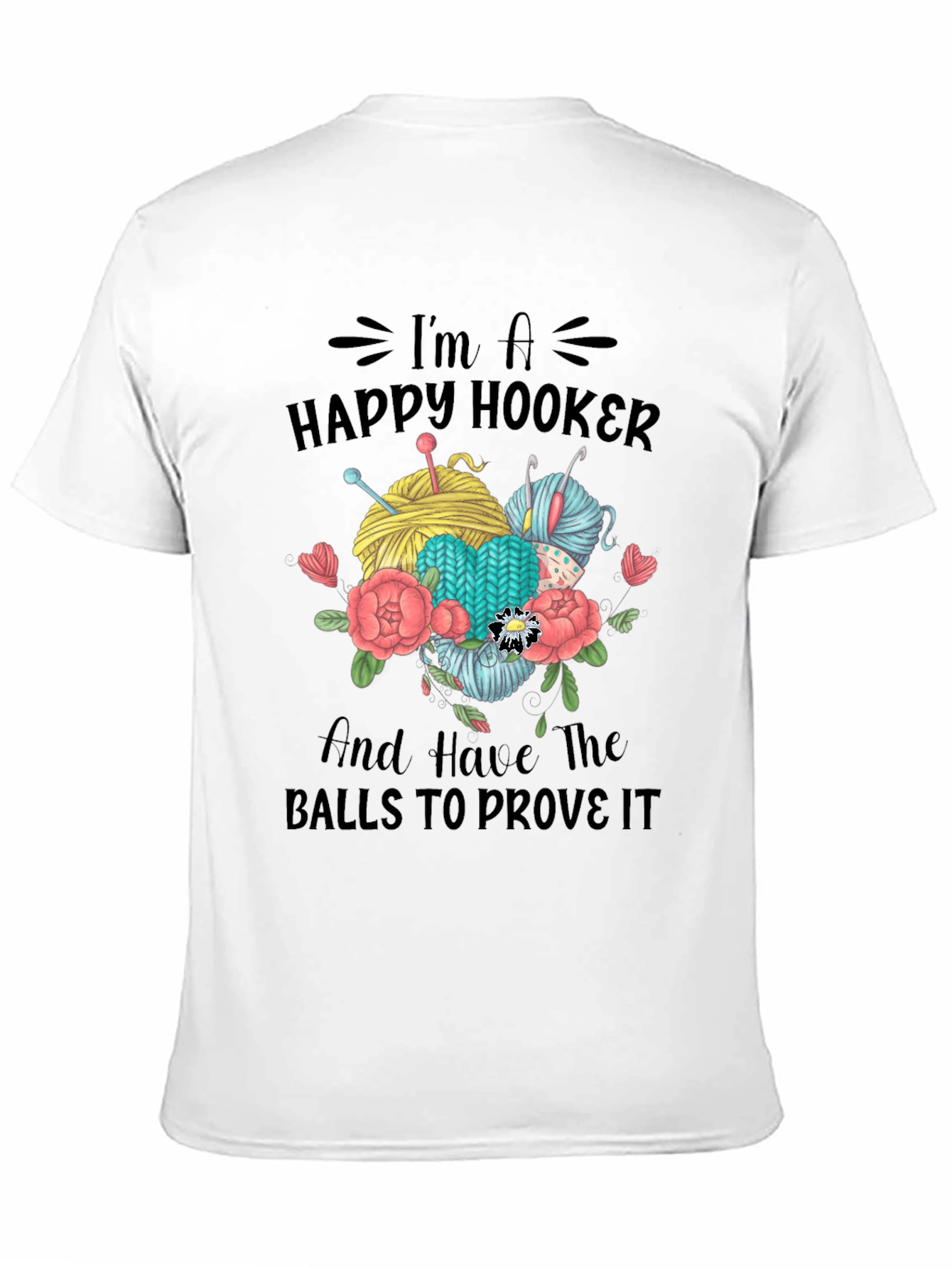 Happy Hooker T-Shirt Funny Crochet Tee