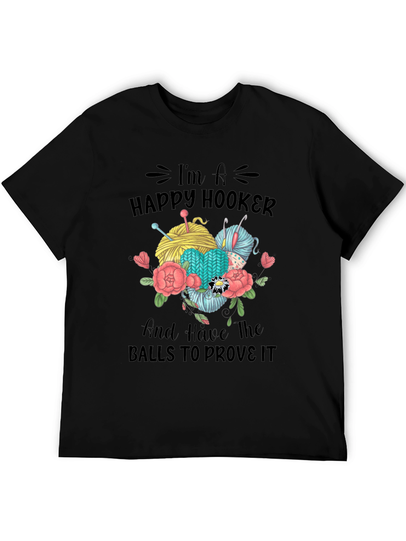 Happy Hooker T-Shirt Funny Crochet Tee