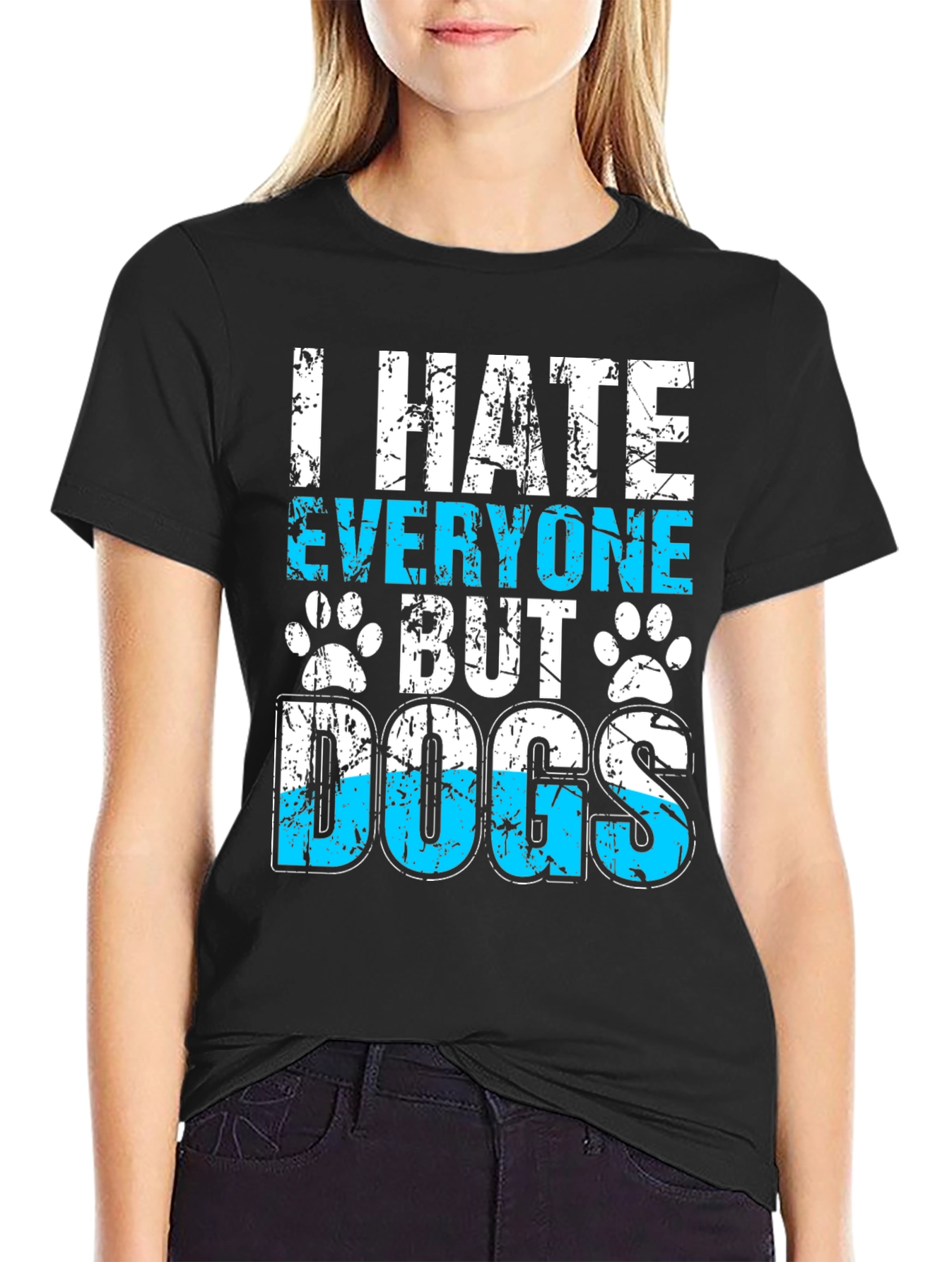 I Hate Everyone But Dogs Graphic T-Shirt