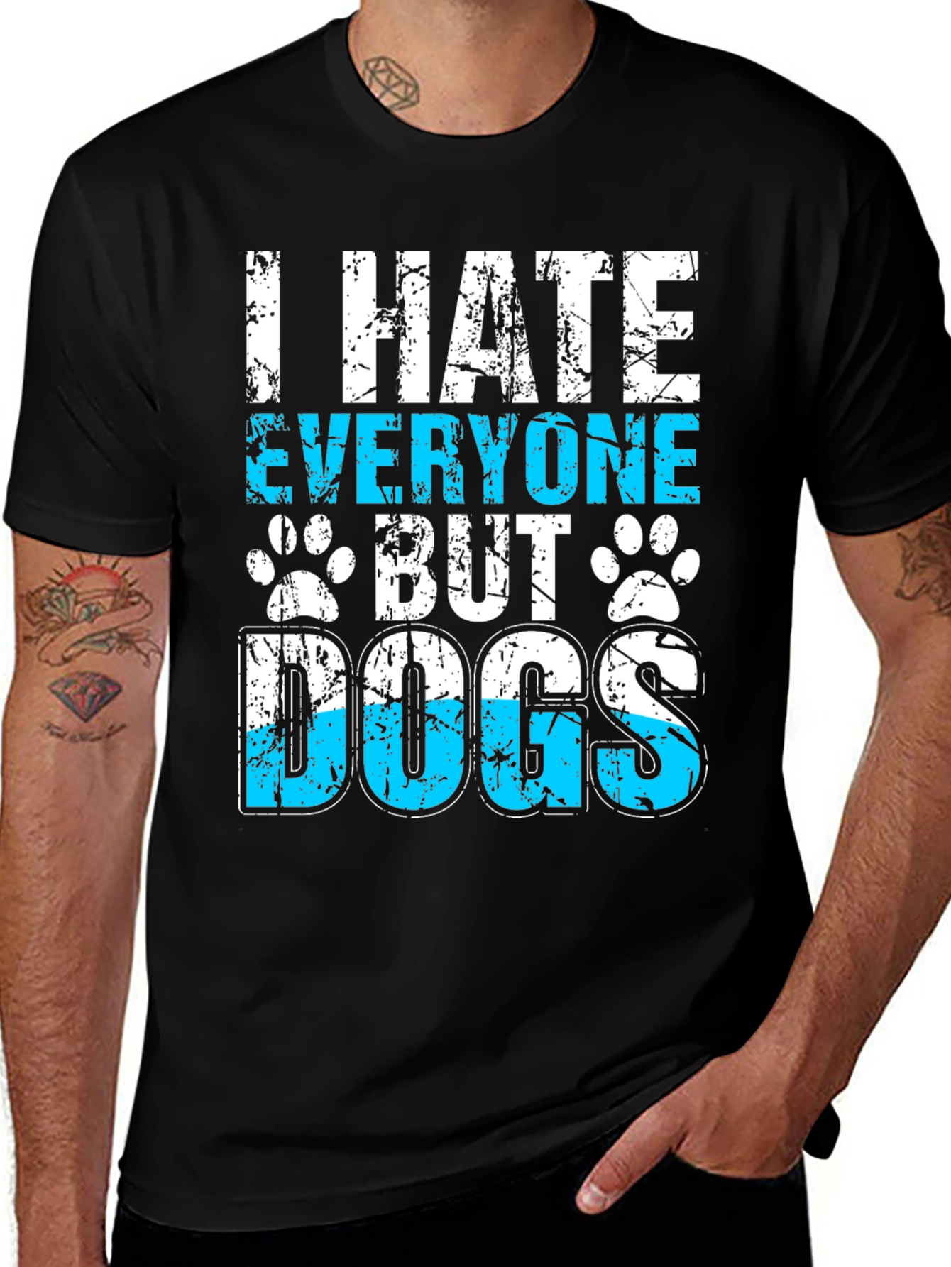 I Hate Everyone But Dogs Graphic T-Shirt