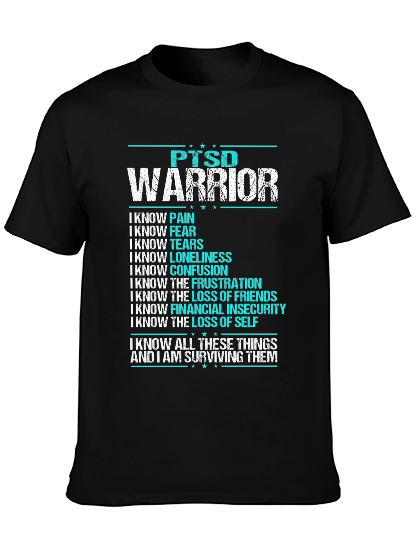 PTSD Warrior T-Shirt: Strength & Survival