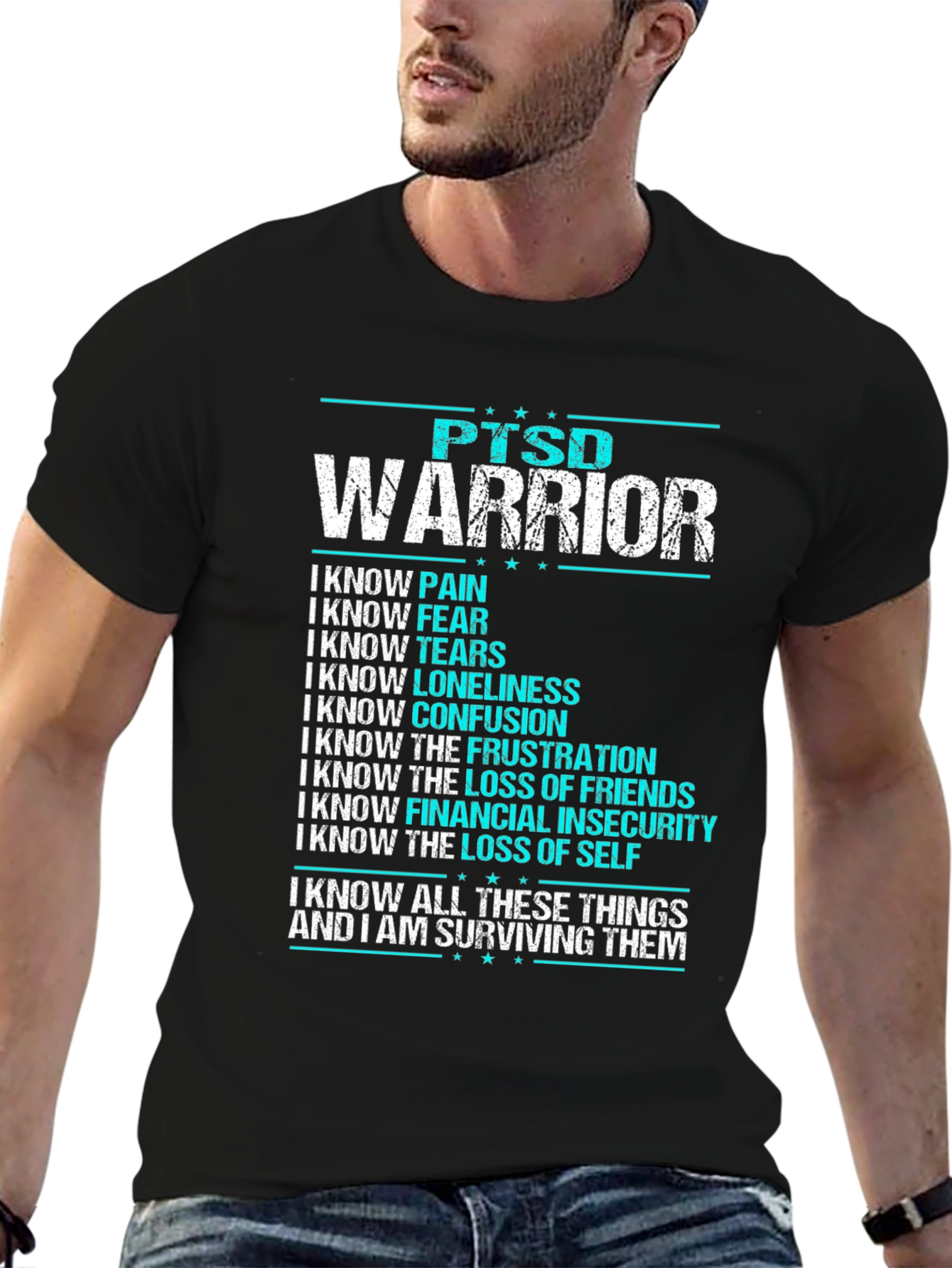 PTSD Warrior T-Shirt: Strength & Survival