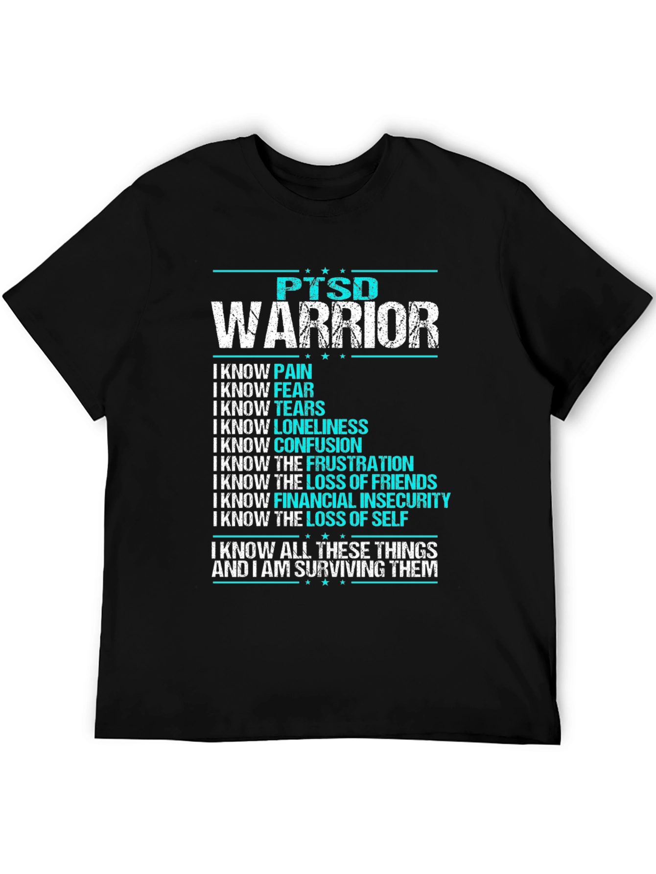 PTSD Warrior T-Shirt: Strength & Survival