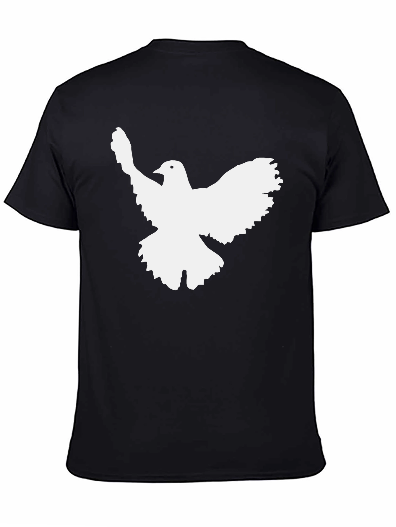 Dove Graphic T-Shirt - Black Short Sleeve Mens