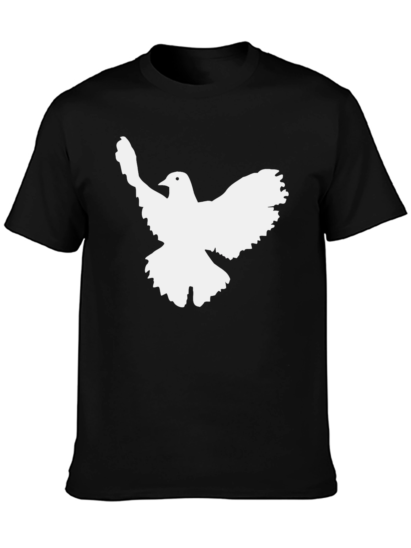 Dove Graphic T-Shirt - Black Short Sleeve Mens