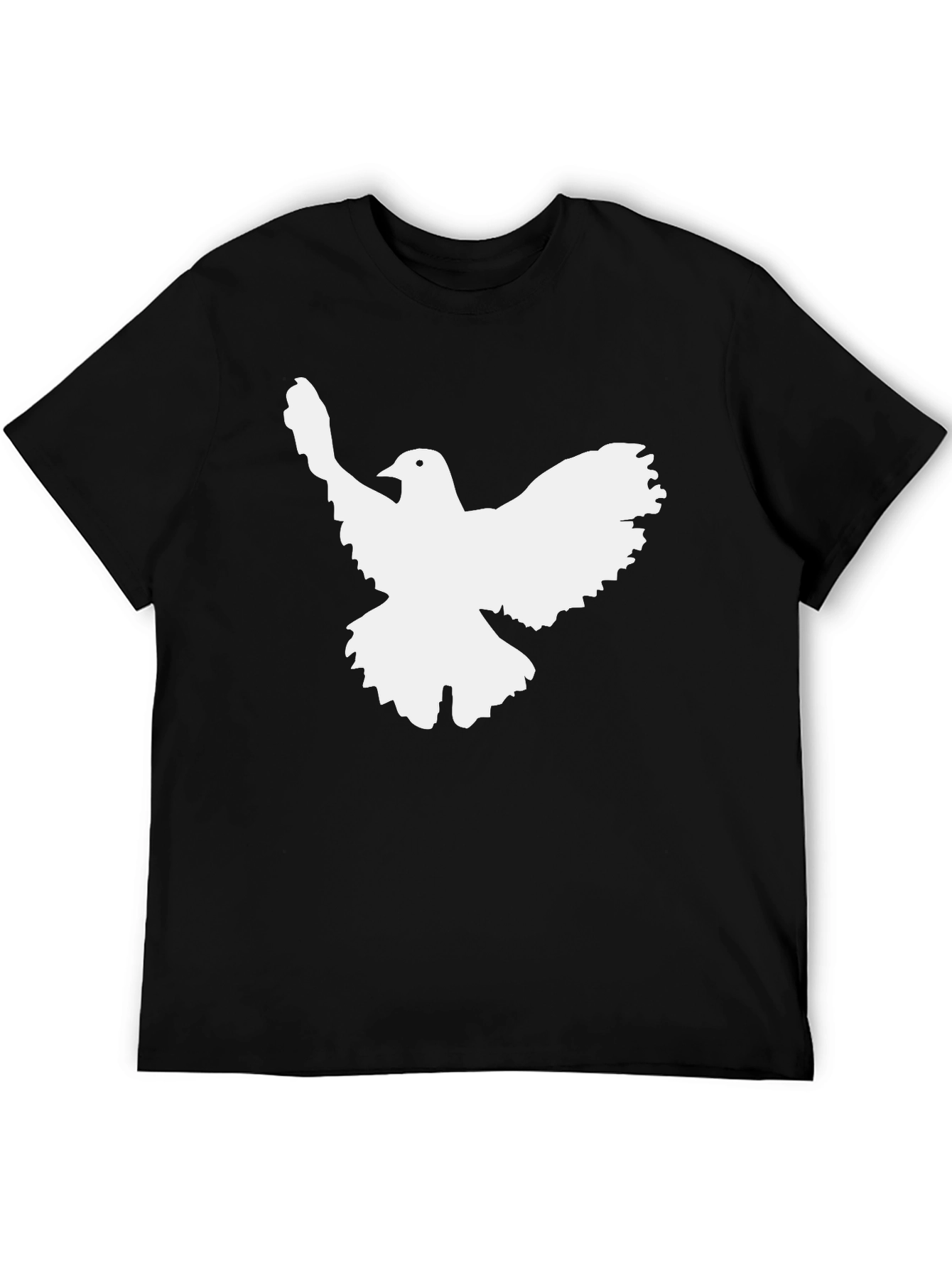 Dove Graphic T-Shirt - Black Short Sleeve Mens