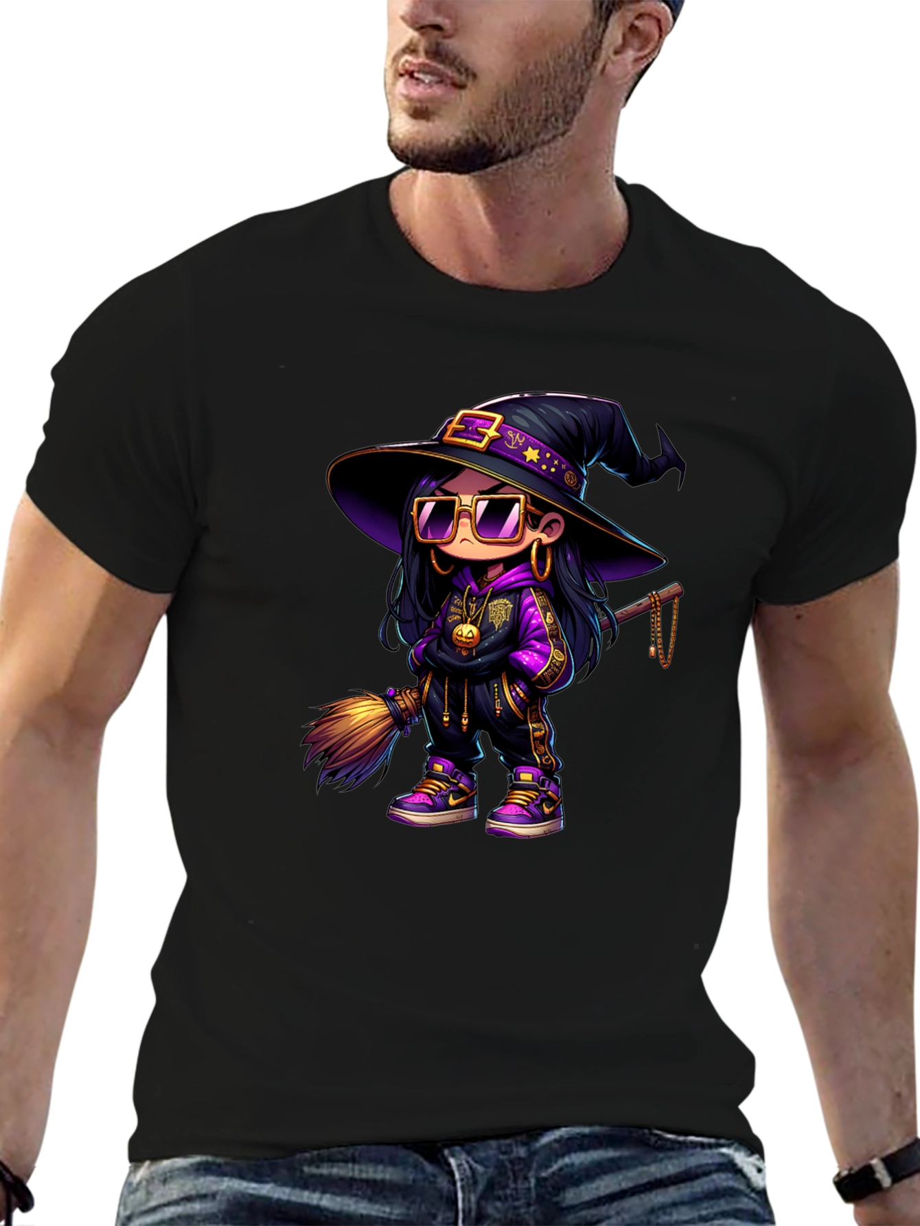 Witch Graphic Black T-Shirt