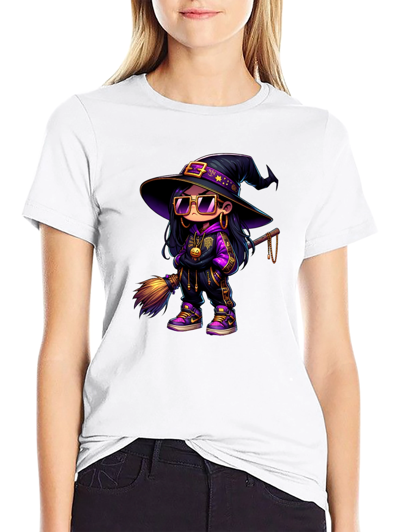 Witch Graphic Black T-Shirt