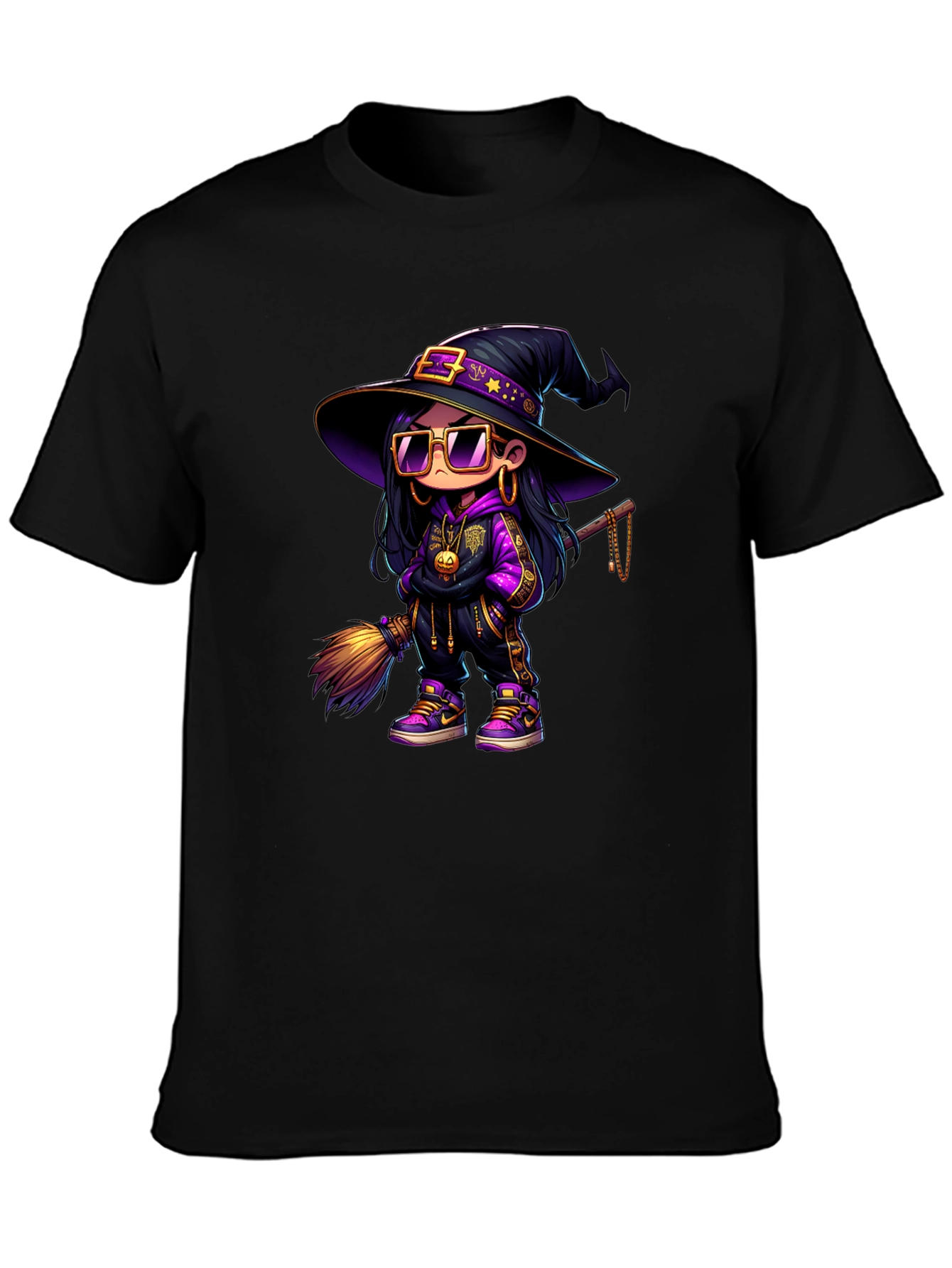 Witch Graphic Black T-Shirt