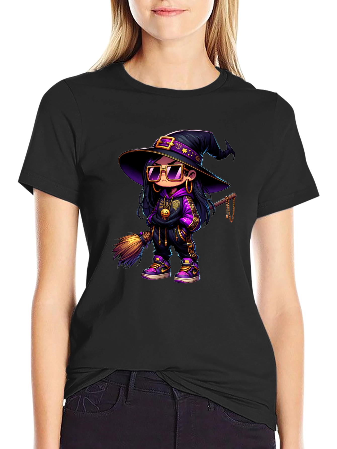 Witch Graphic Black T-Shirt