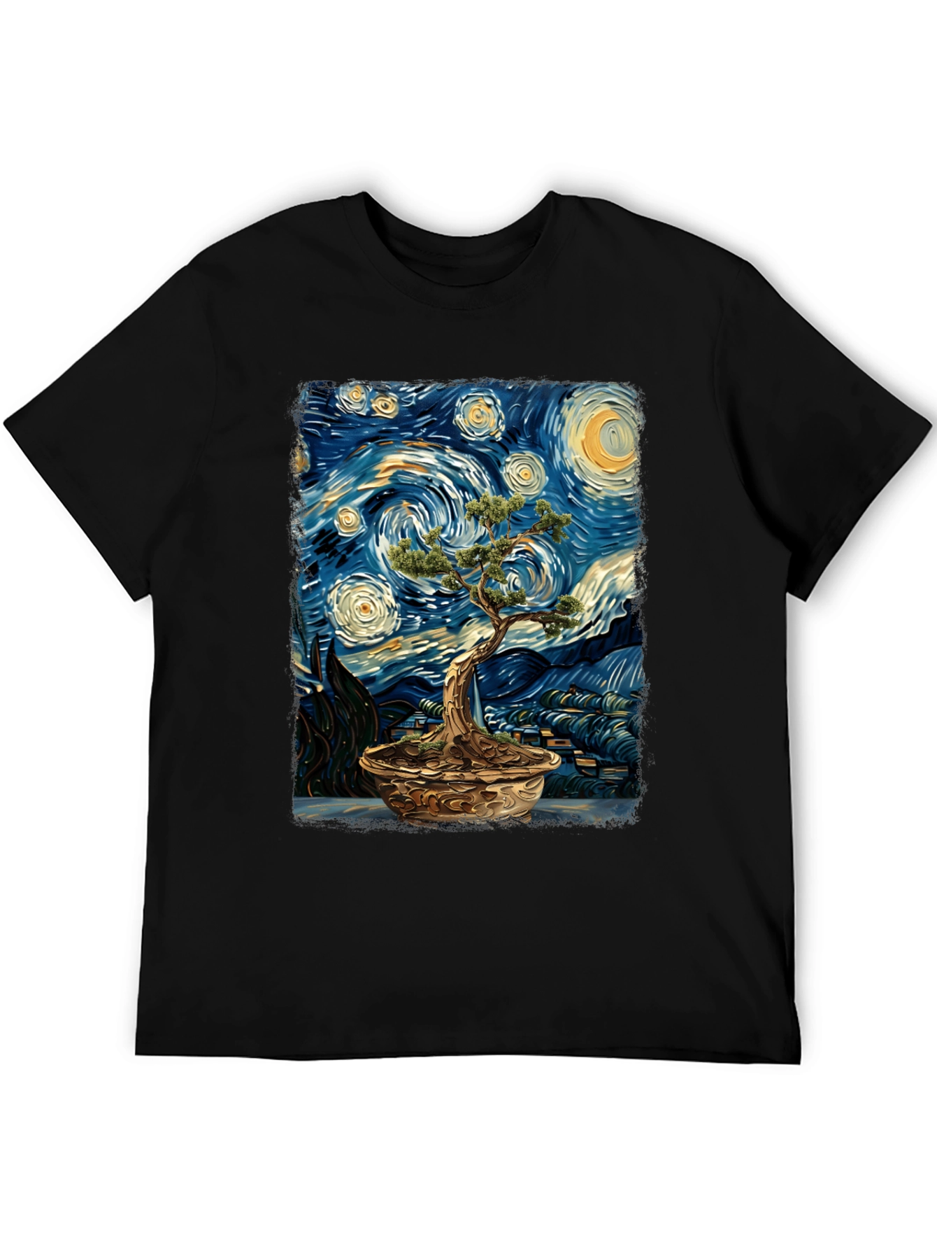 Starry Night Bonsai Tree Graphic Tee