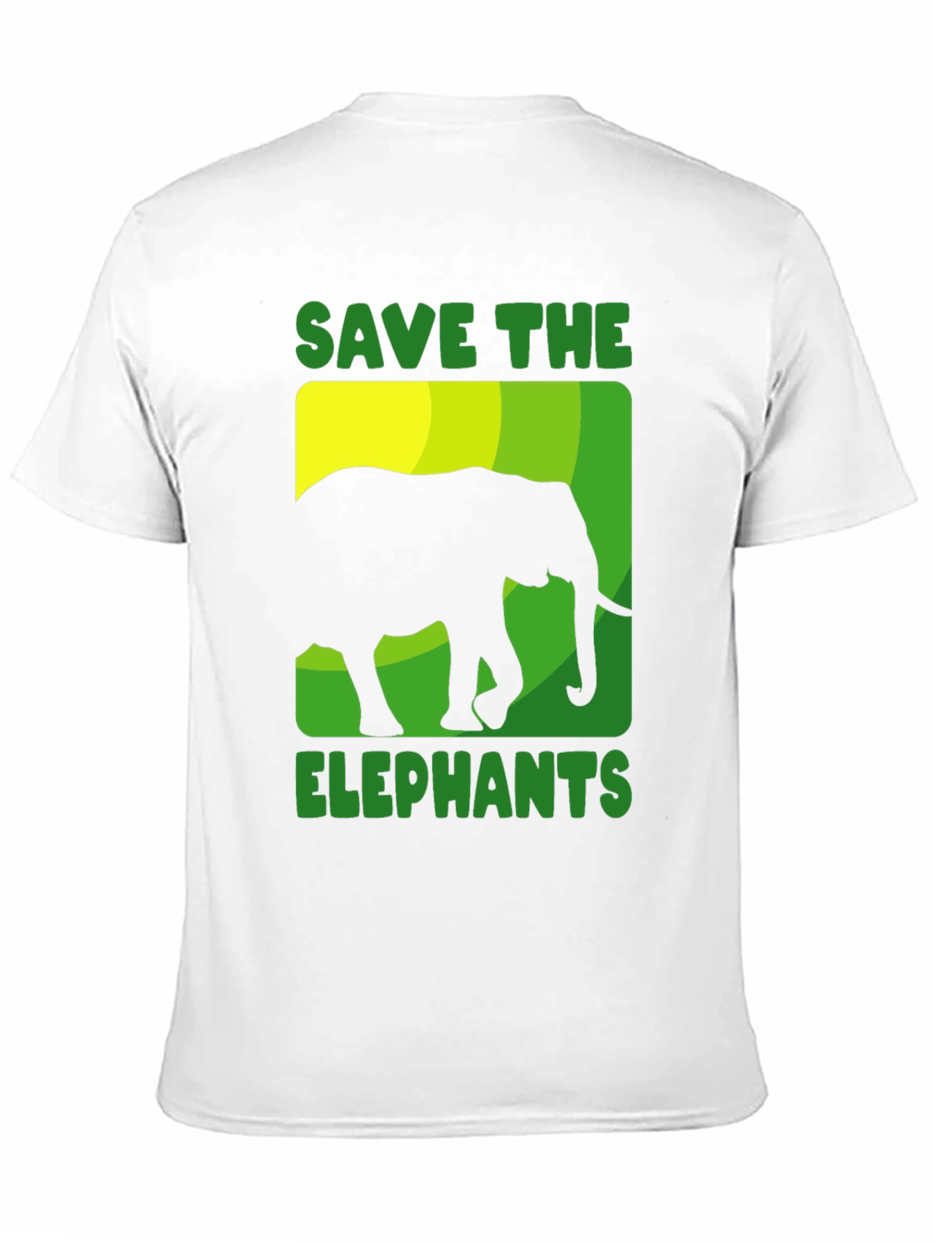 Save the Elephants Graphic Tee - Black Cotton T-Shirt