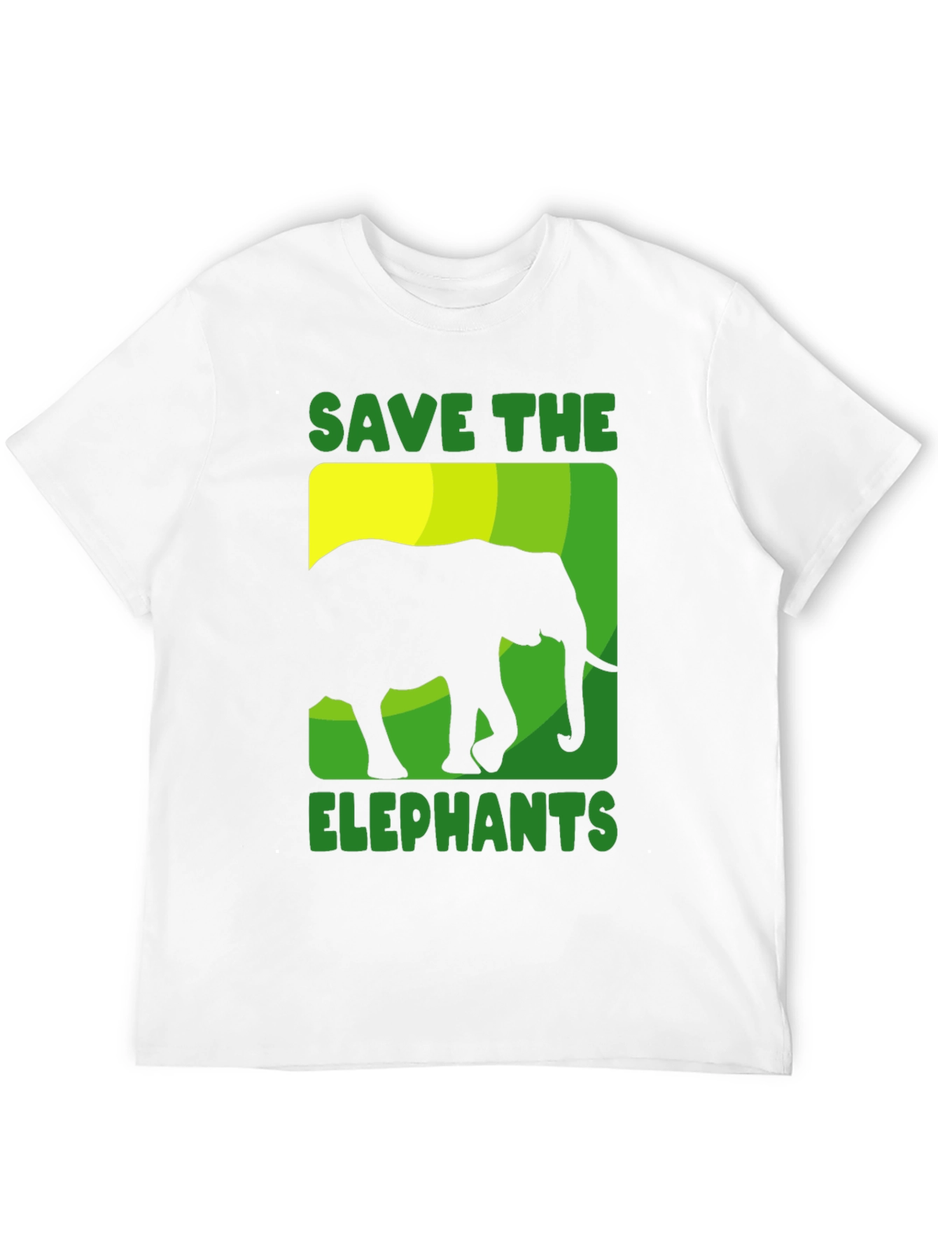 Save the Elephants Graphic Tee - Black Cotton T-Shirt