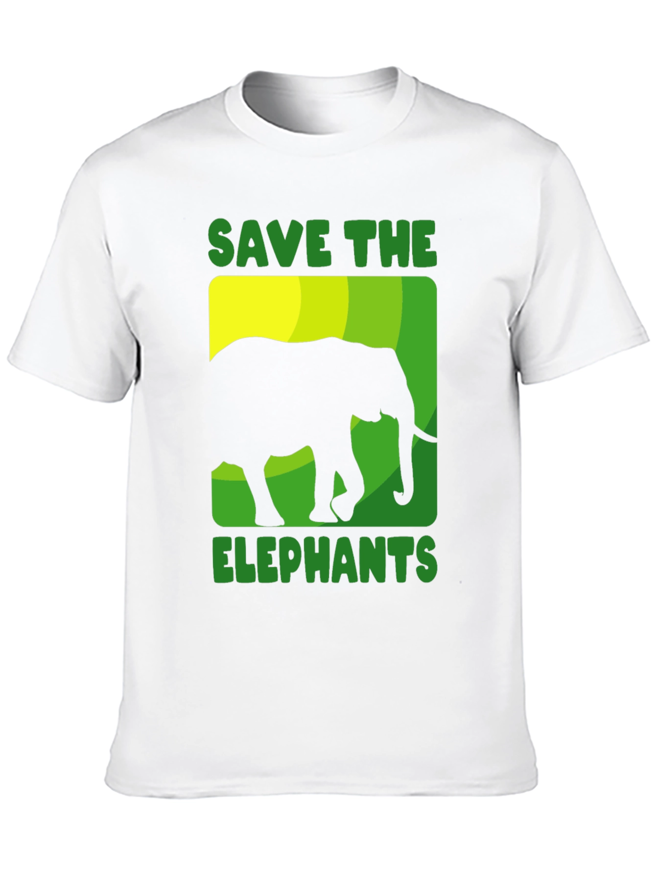 Save the Elephants Graphic Tee - Black Cotton T-Shirt