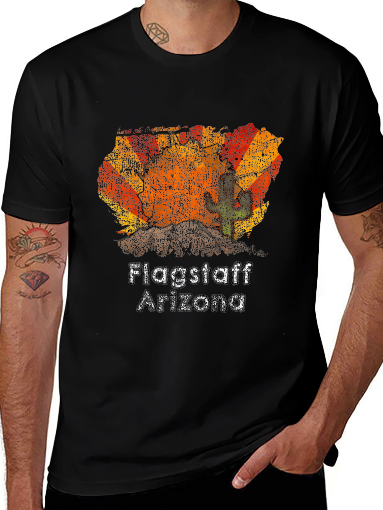 Flagstaff Arizona Graphic Tee - Desert Cactus T-Shirt