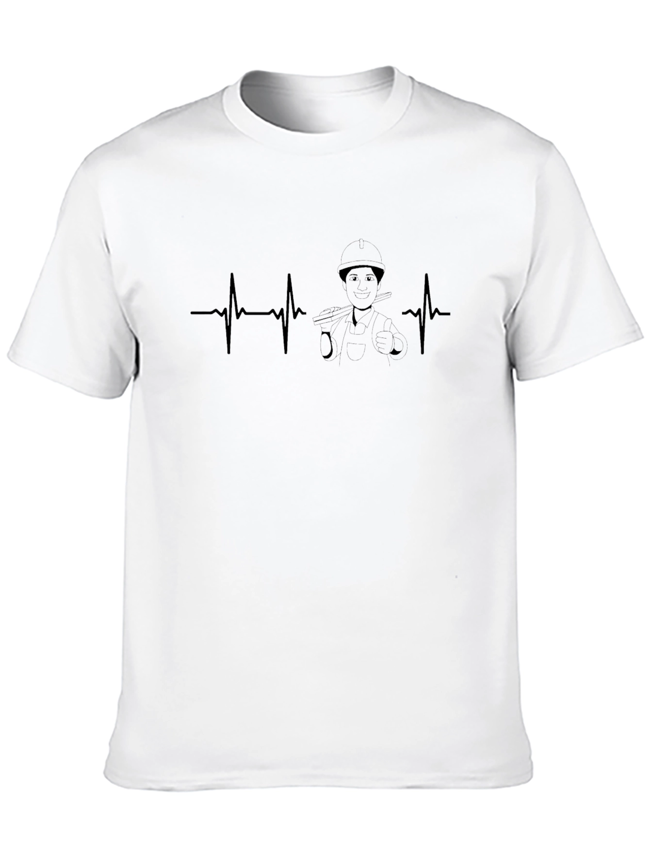 Heartbeat Musician Silhouette Black Tee