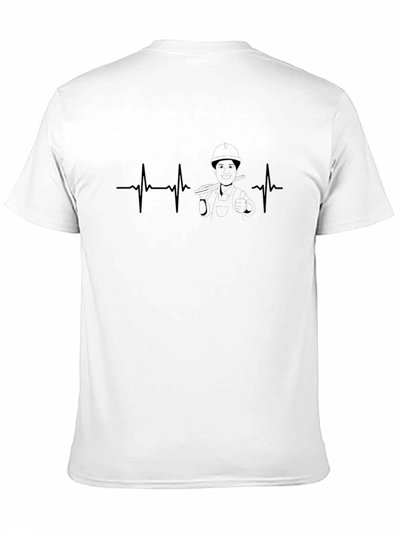 Heartbeat Musician Silhouette Black Tee
