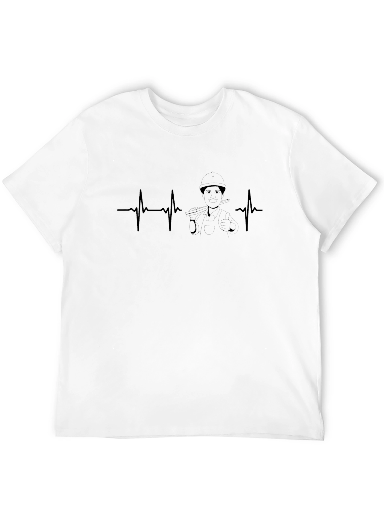 Heartbeat Musician Silhouette Black Tee