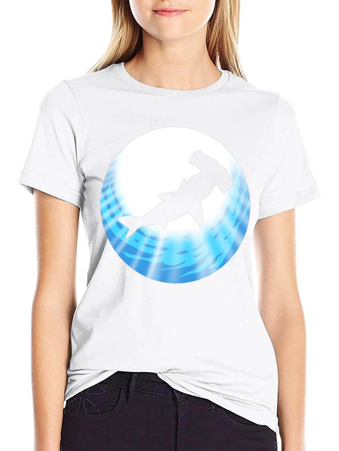 Hammerhead Shark Black T-Shirt - Unique Ocean Design