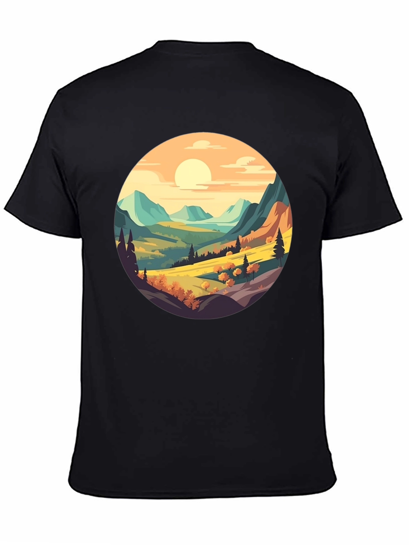 Scenic Landscape Graphic Tee - Nature Inspired Design