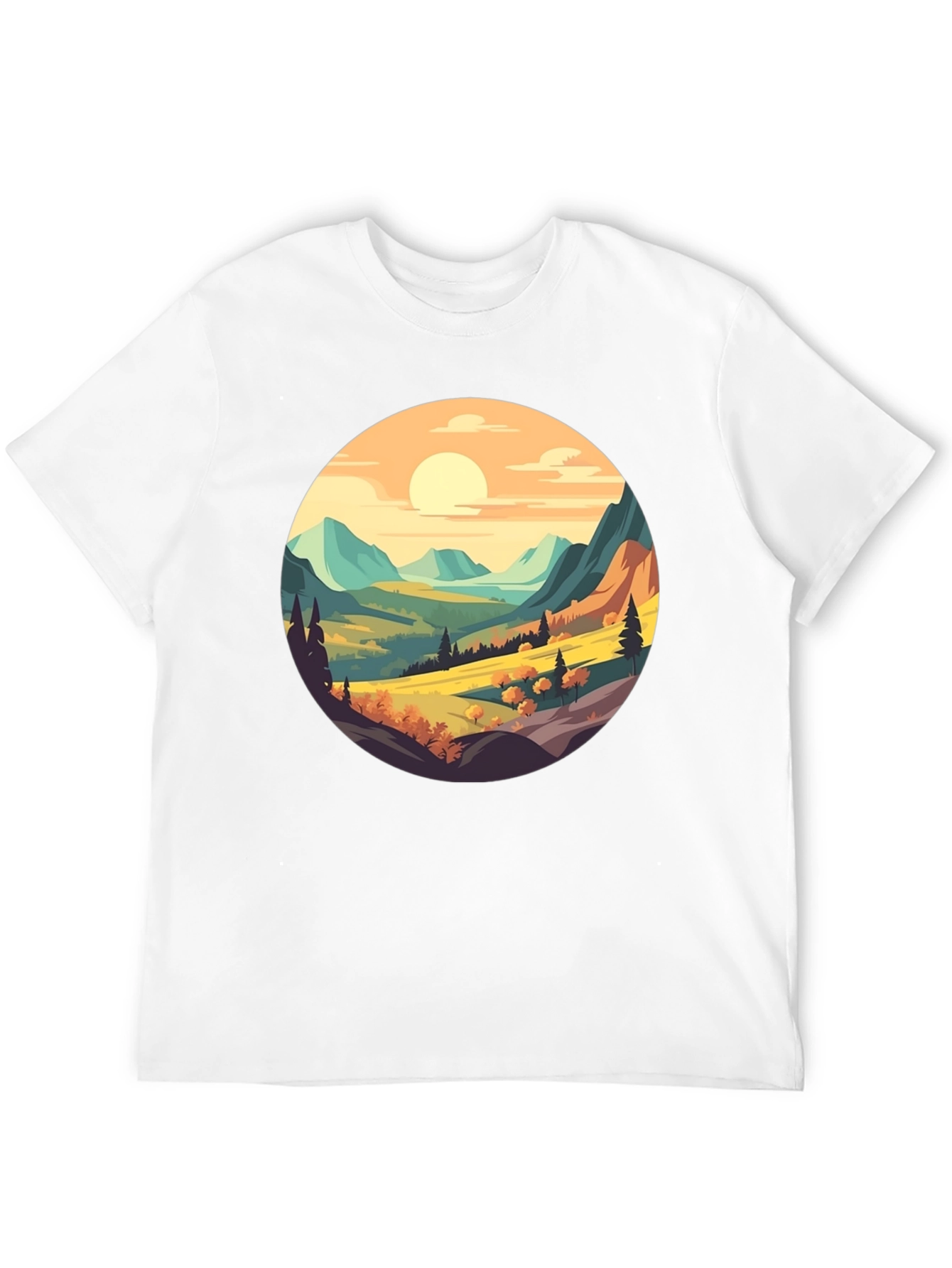 Scenic Landscape Graphic Tee - Nature Inspired Design