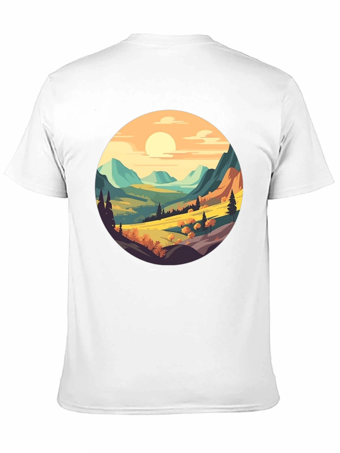 Scenic Landscape Graphic Tee - Nature Inspired Design