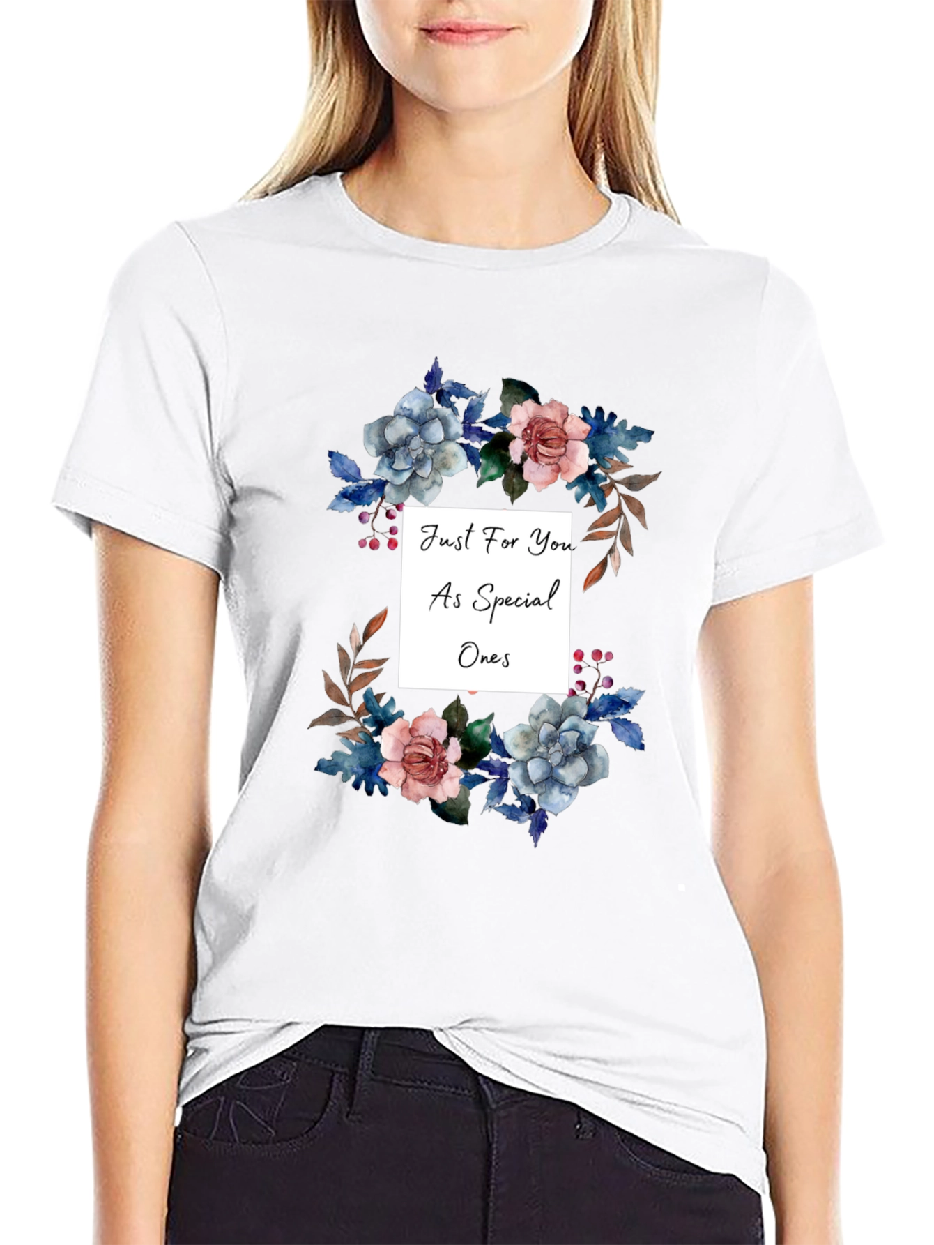 Floral Just For You Graphic T-Shirt