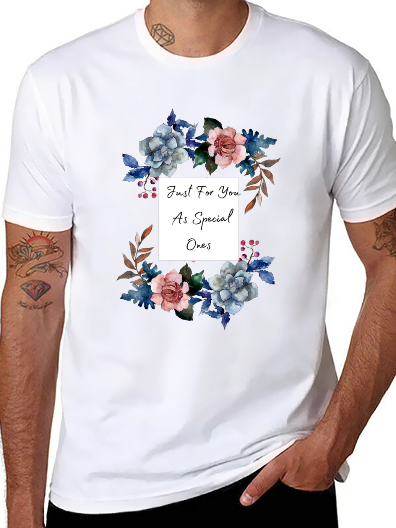 Floral Just For You Graphic T-Shirt