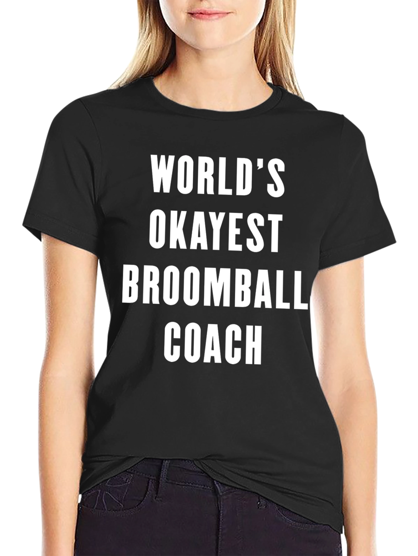 Worlds Okayest Broomball Coach T-Shirt