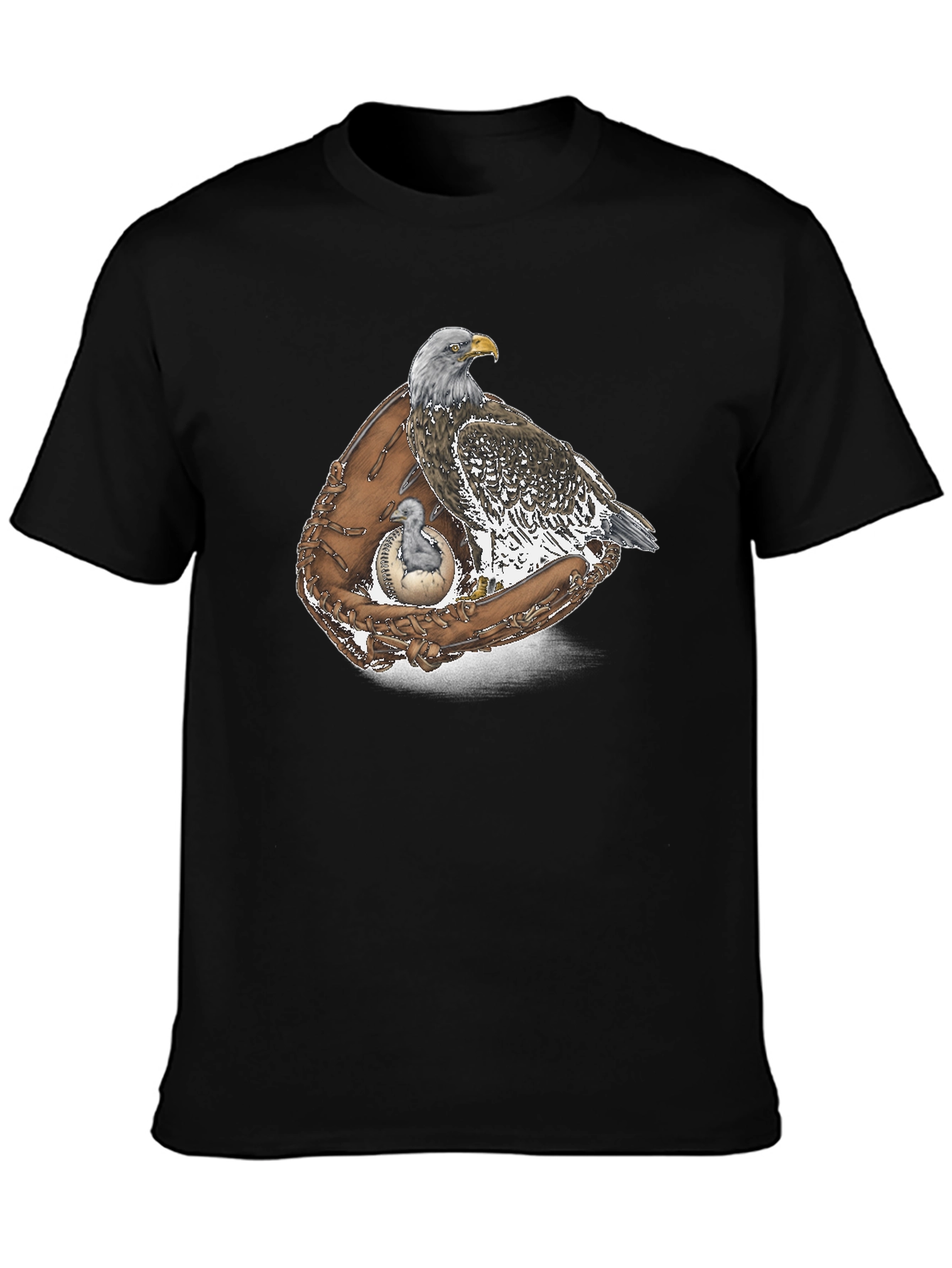 Eagle in Glove Graphic Tee - Black