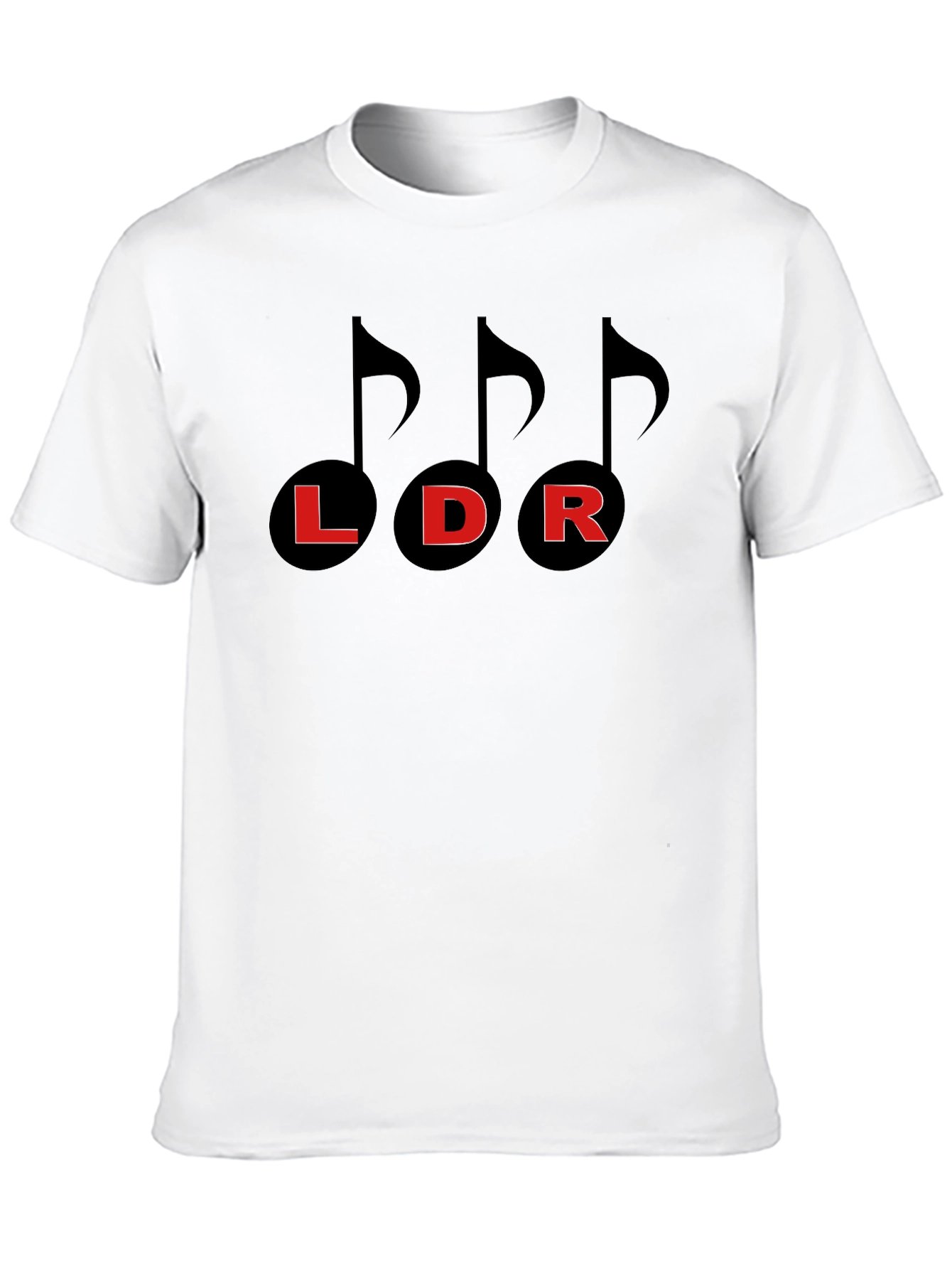 LDR Music Note Graphic Tee - Black Cotton Blend