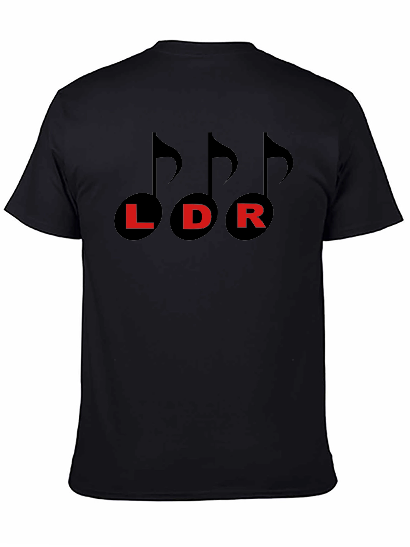 LDR Music Note Graphic Tee - Black Cotton Blend