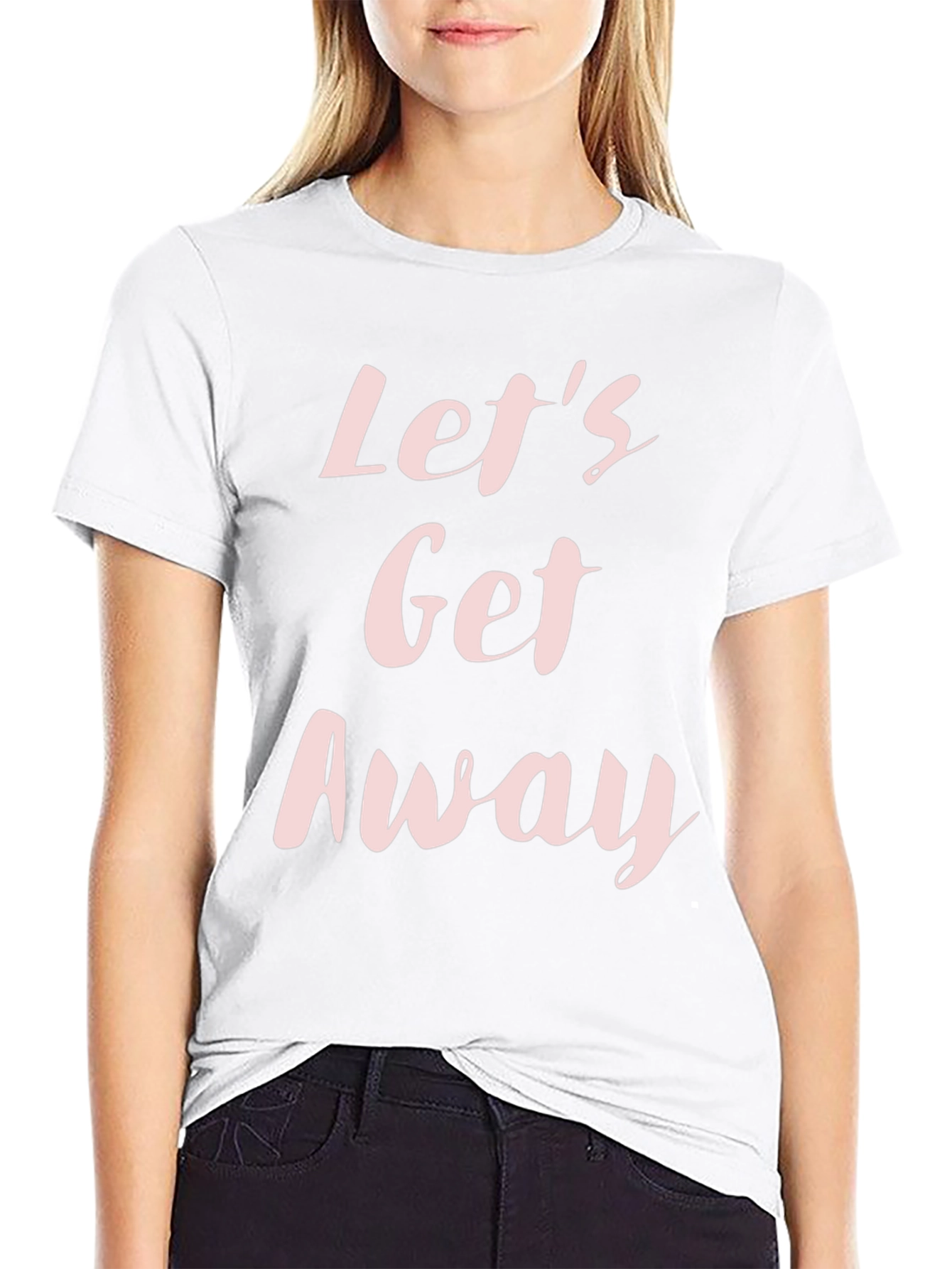 Lets Get Away Black Graphic Tee Shirt