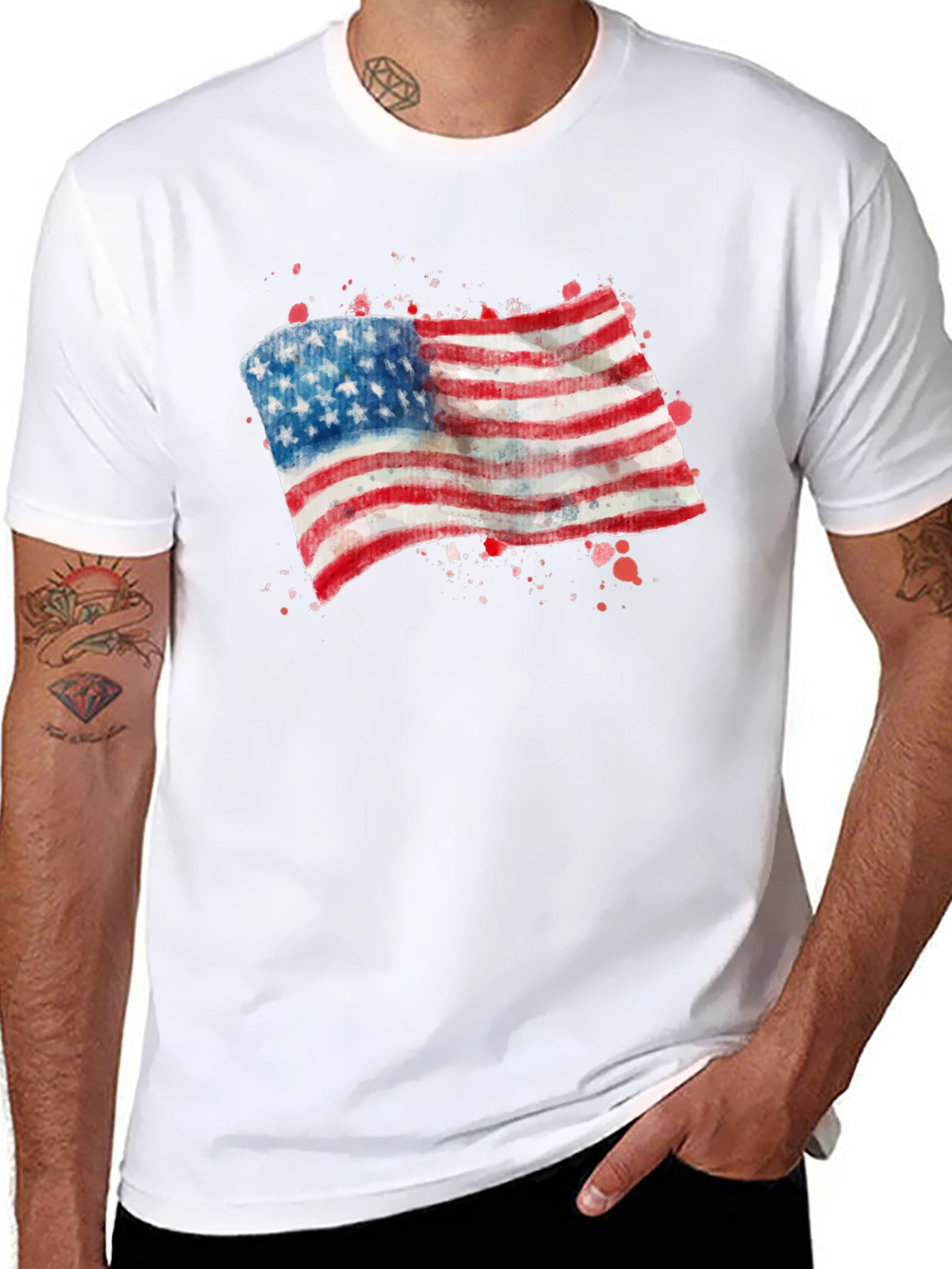 USA Flag Graphic Tee - Patriotic T-Shirt