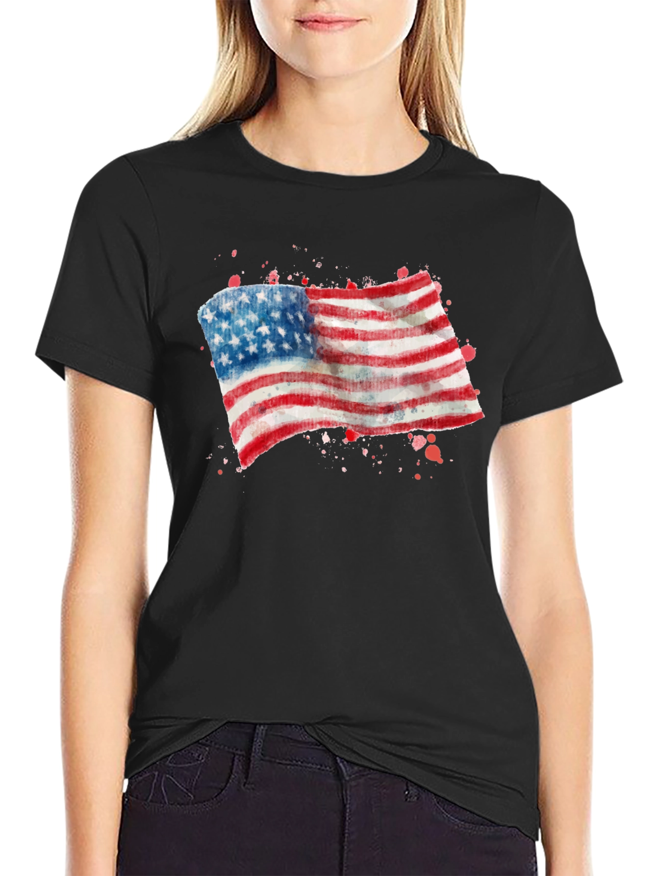 USA Flag Graphic Tee - Patriotic T-Shirt