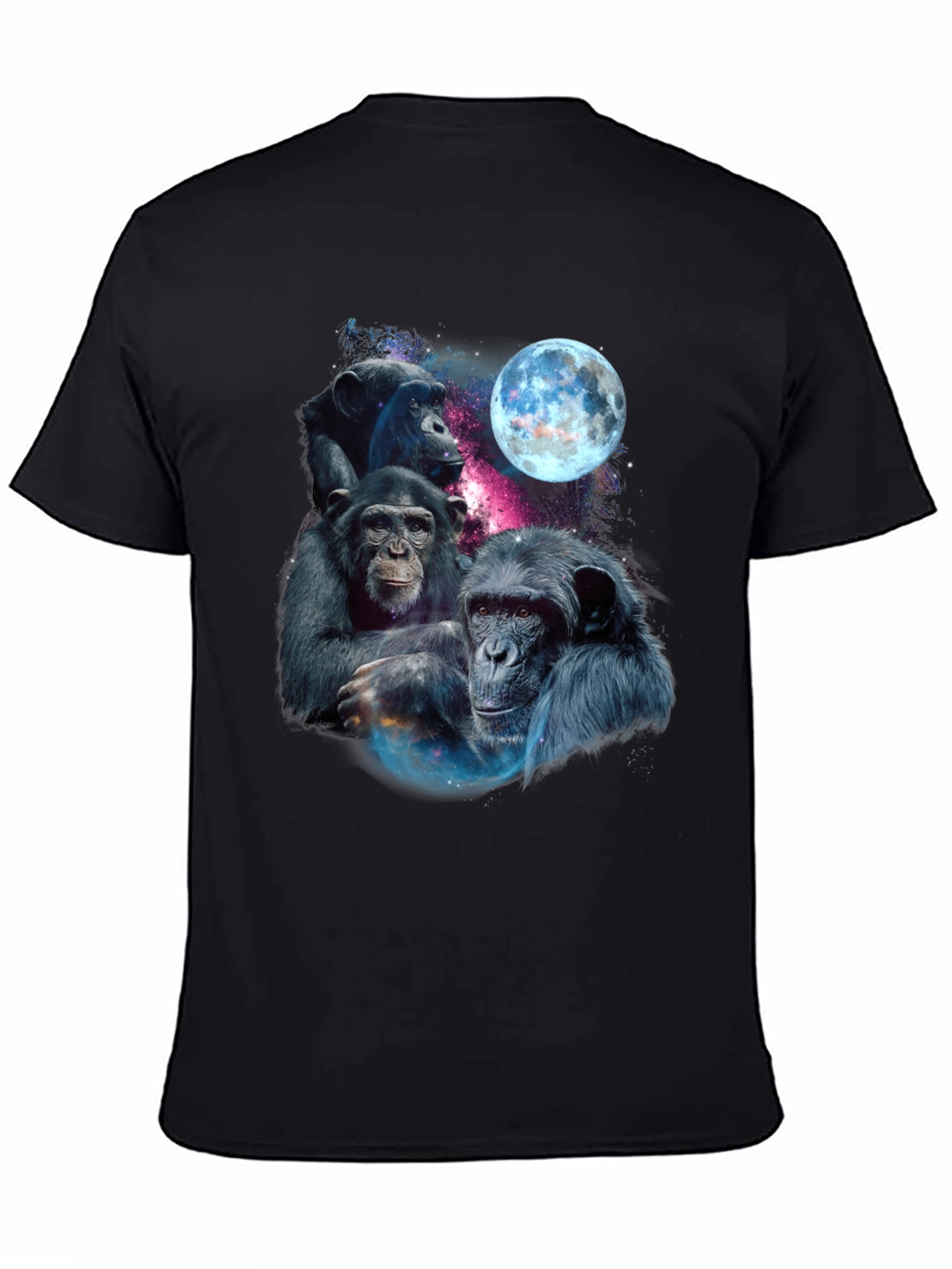 Chimpanzee Moon Graphic T-Shirt