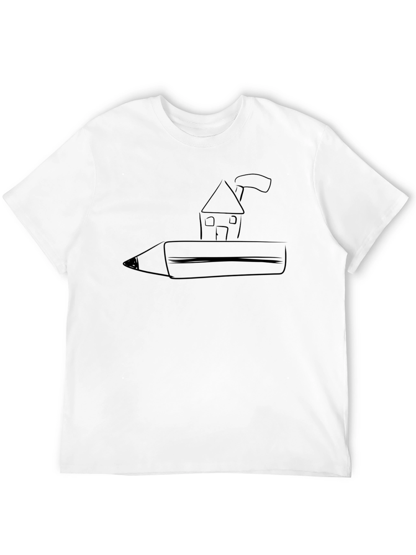 Black Pencil House T-Shirt - Artist Writer Creativity