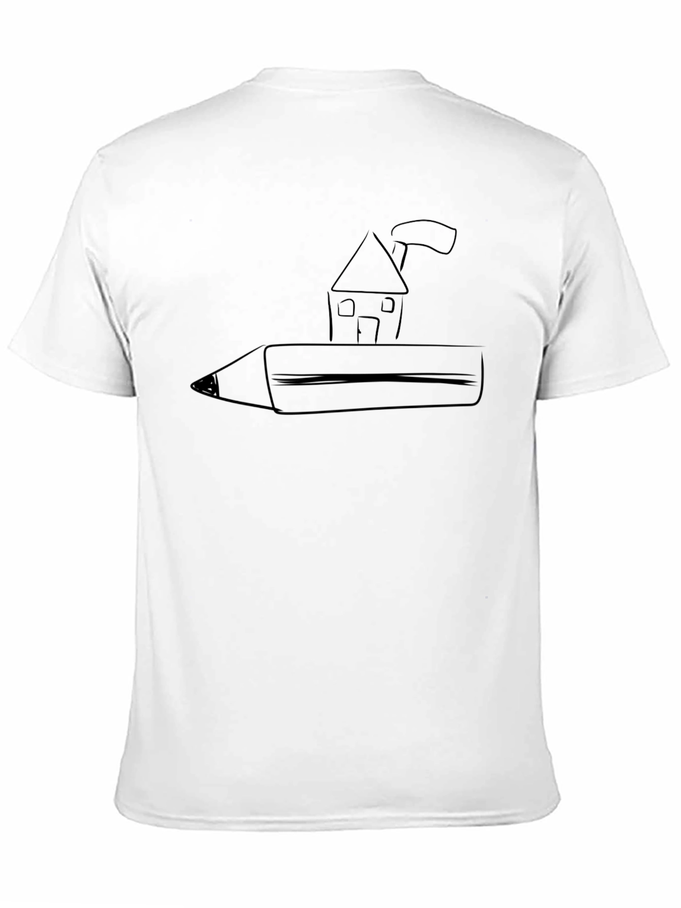 Black Pencil House T-Shirt - Artist Writer Creativity