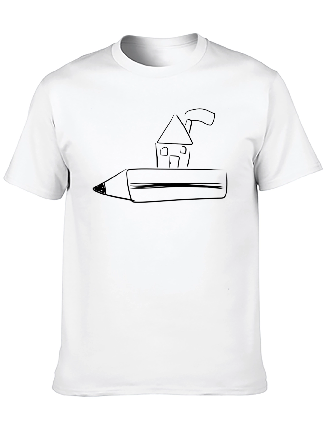 Black Pencil House T-Shirt - Artist Writer Creativity